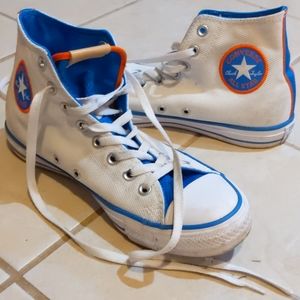 White and Blue converse